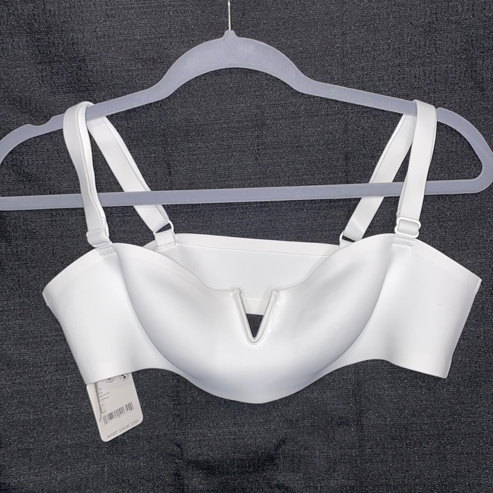 NWT Intimately Free People Notched Lily Scuba Bralette - White - Size Large - Picture 5 of 17